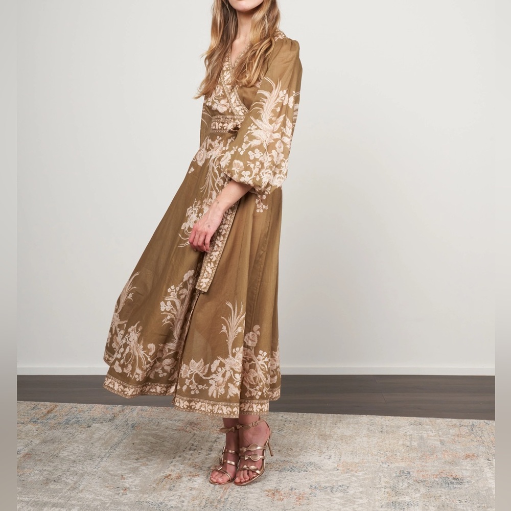 ZIMMERMANN Anneke Wrap Midi Dress